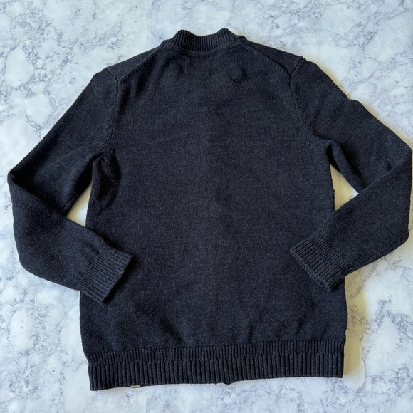 ZARA Boys Kids Knit Collection Zip Up Sweater Cardigan Jacket Coat Dark Gray 9 - Picture 2 of 12